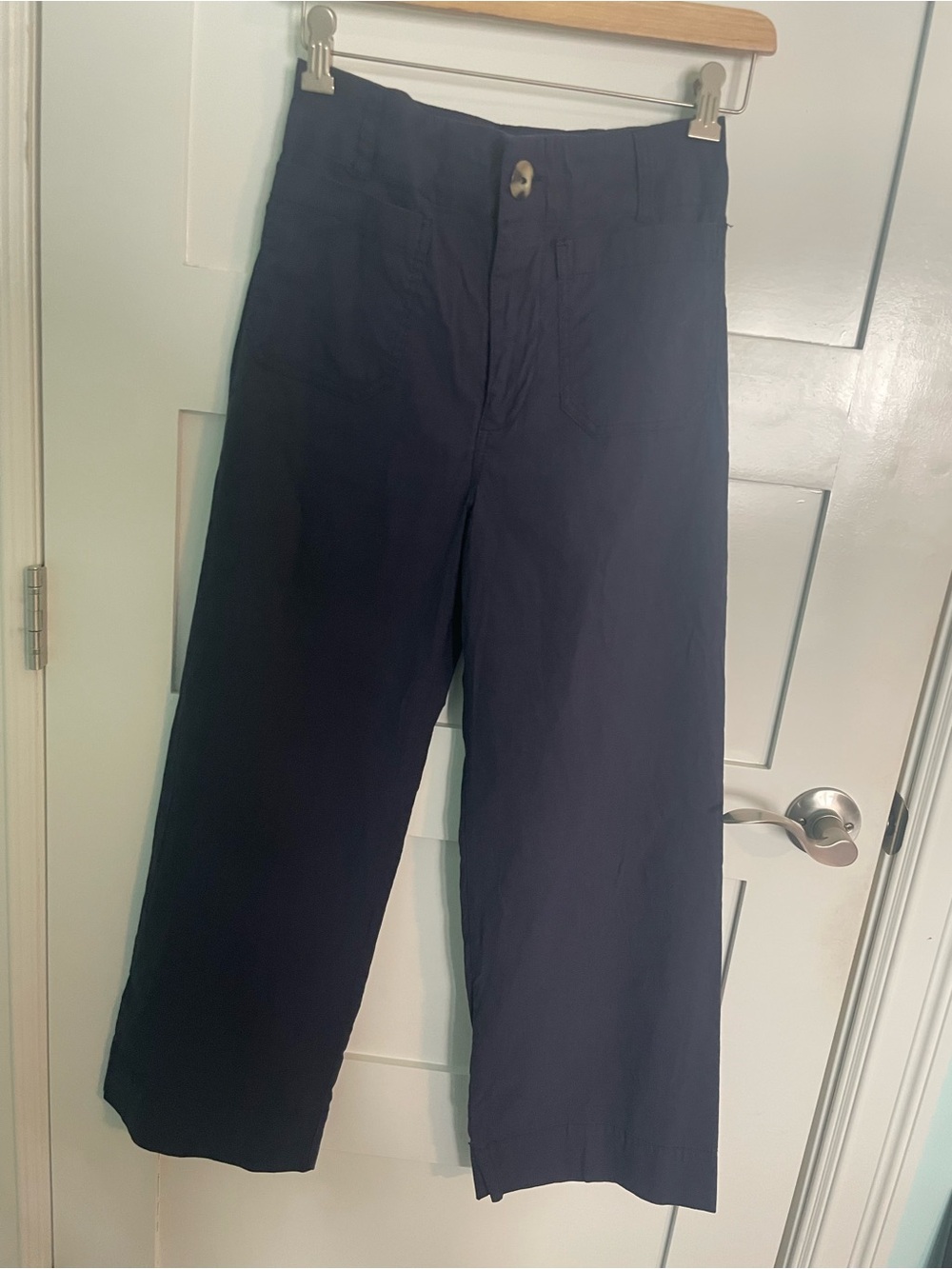 Anthropologie Navy Wide-Leg pants